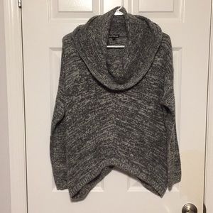 Express asymmetrical cowl neck sweater
